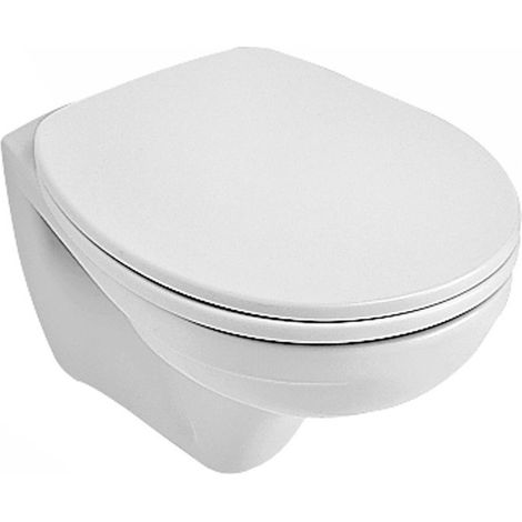 O.novo, Cuvette à fond creux, 350 x 490 mm, Ex Targa Classic, modèle suspendu, sortie horizontale, En porcelaine sanitaire, NF Blanc