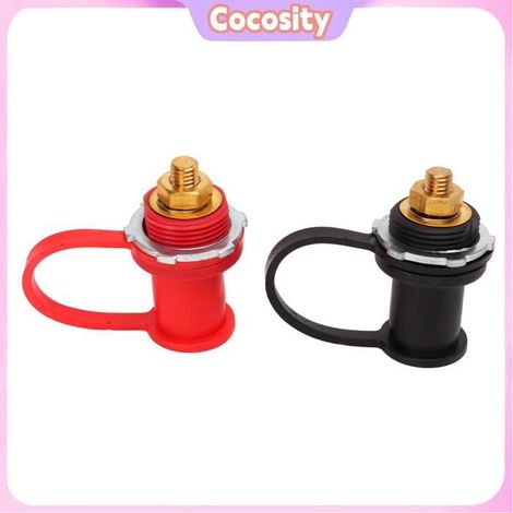 Cocosity Borne de batterie à travers le panneau Terminal de Batterie du Panneau à Paire 250a Red 3/8 Po Stump auto coffret (1/5)