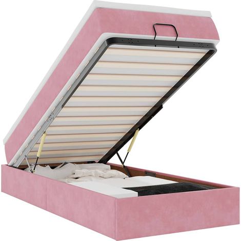 Maison Exclusive - Cadre de lit ottoman avec matelas rose 90x190 cm velours