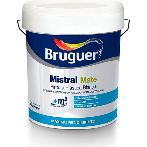 Mistral 4L mattweiße Kunststofffarbe für Innen und Außen BRUGUER