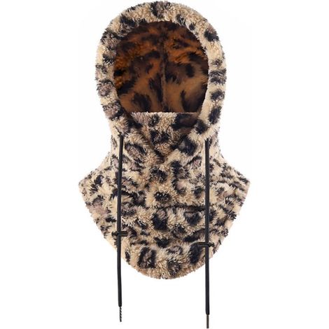 Capucha de forro polar cálida para invierno, capucha universal para esquí, capucha multifuncional cortavientos y cálida con calentador de cuello (1/5)