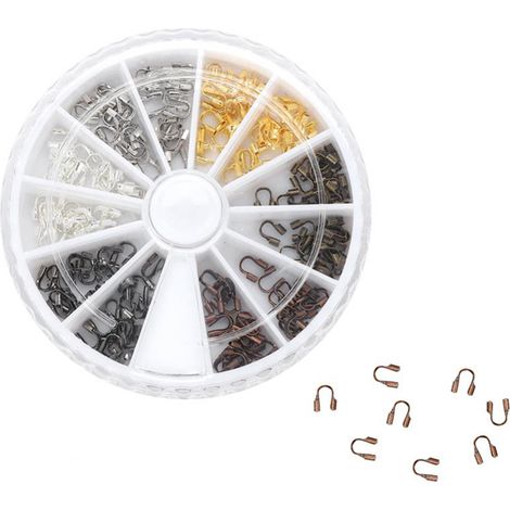 120 Pièces Protections pour Câbles en Métal, Capuchons de Finition pour Bijoux et Accessoires (1/5)