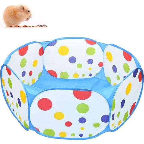 Parc pour Petit Animal de Compagnie, clôture d’Exercice Portable à l’extérieur, clôture Pliable pour Cochon d’Inde, Hamster, Chinchilla, hérisson et Lapin (Bleu) (1/3)