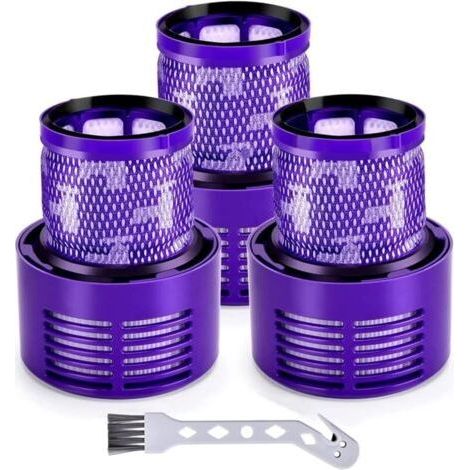 Lot de 3 filtres V10 pour Dyson V10 Animal V10 Absolute V10 Total Clean V10 Cyclone SV12 Filtres de de rechange lavable pour (1/5)