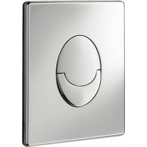 RHG Compatible avec GROHE Skate Air - Couvercle (économie d'eau, fonctionnement à 2 volumes avec démarrage et arrêt, surface durable) / 38505000 Argent
