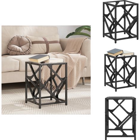 Couchtisch mit Glasplatte Transparent 30x30x41 cm Stahl - Couchtisch - Wohnzimmertisch - Glastisch - Holztisch - Esszimmertisch (1/5)