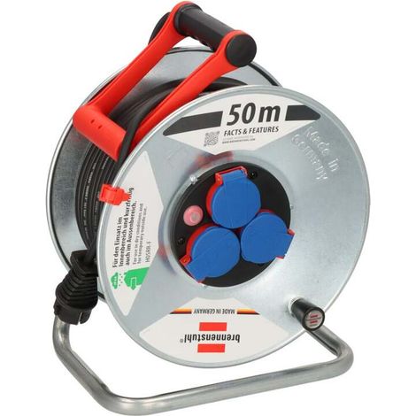 [NEUWERTIG] B-Ware Brennenstuhl Kabeltrommel Garant S 50m IP44 Gummi schwarz für Garten und (1/2)