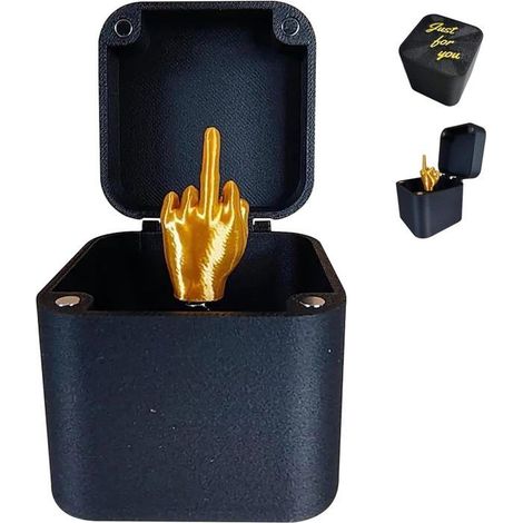Boîte cadeau surprise doigt d'honneur, boîte cadeau surprise doigt d'honneur à ouverture automatique, pour Noël (1 pièce) (1/5)