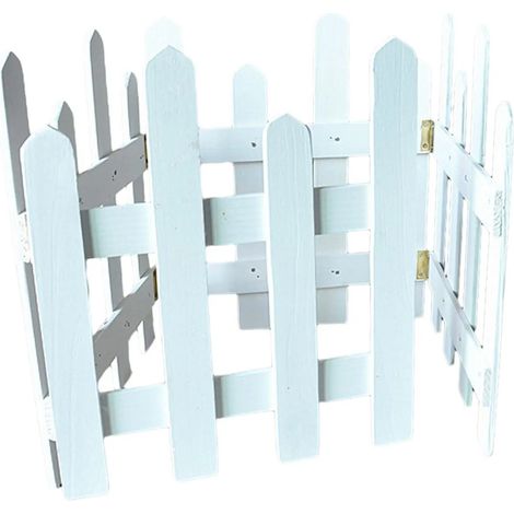 Jardin De Madera Borde De Paisaje Blanco Alto 35cm (1/5)