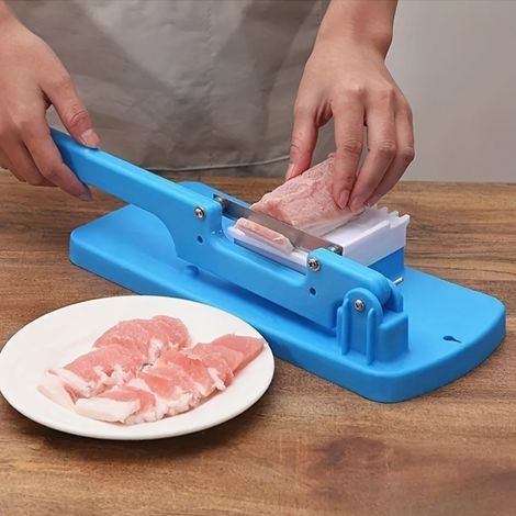 1 Trancheuse multifonctionnelle - Facile à assembler, démontable, convient aux viandes congelées, pommes de terre, bananes, pommes (1/5)