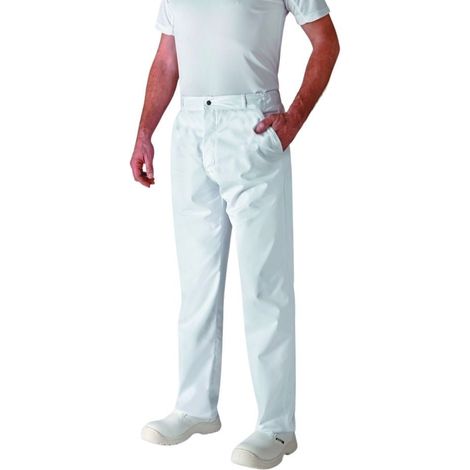 Pantaloni da cucina Robur Timeo in vita elasticizzata Bianco 42