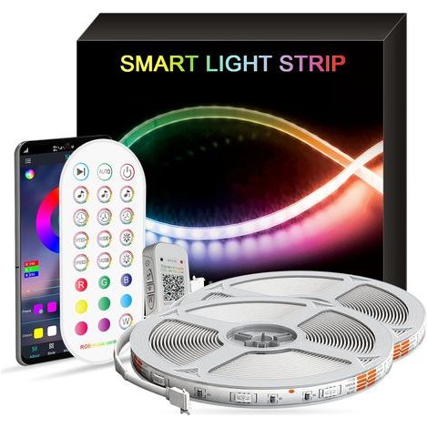 25 m LED-Lichtleiste für den Außenbereich, Schutzart IP67 – Selbstklebende, wasserdichte RGB-Lichtleiste – Außenbeleuchtung für Pool, Garten, Terrasse, Party – Abysse (1/5)
