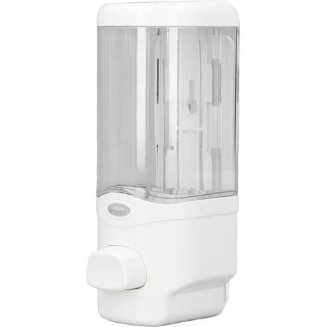 Distributeur de savon manuel, transparent, étanche, mural, pour salle de bain et cuisine, 300 ml (1/5)