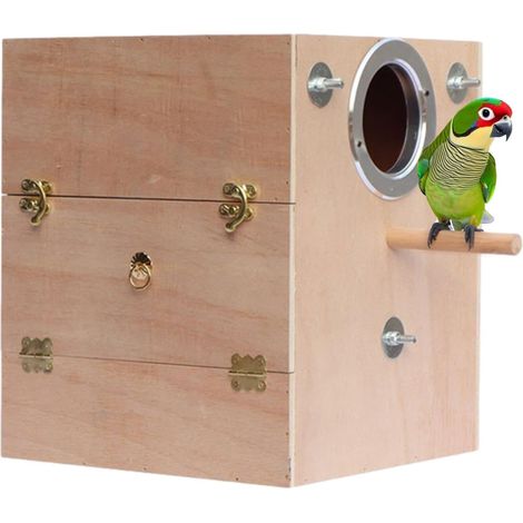 Zuchtbox Vogelnest Zuchtbox Käfig Holzhaus Holzhauskäfig für