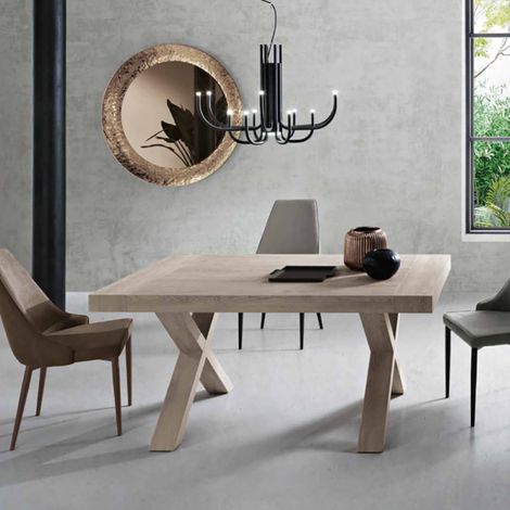 Tavolo allungabile a 260 cm con struttura in laminato PARIDE GRIGIO GESSATO (1/3)