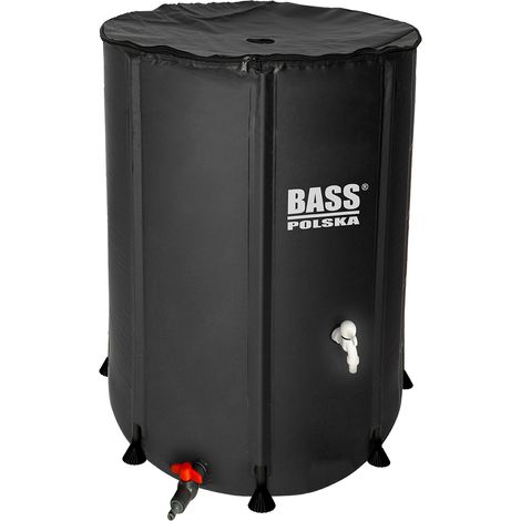 Barril de agua de lluvia 250 l, negro (1/5)