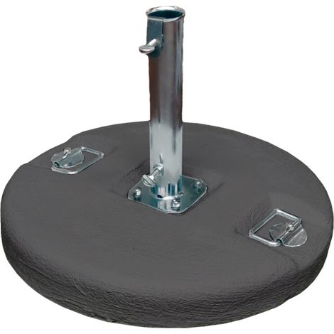 Base per ombrellone con palo centrale in cemento grigio 50 Kg