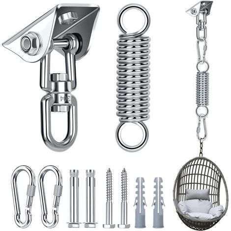 Ganci da soffitto TuseRxln da 400 kg, per sacchi da boxe, amache, girevoli a 360°, per uso esterno e interno, in acciaio inossidabile.