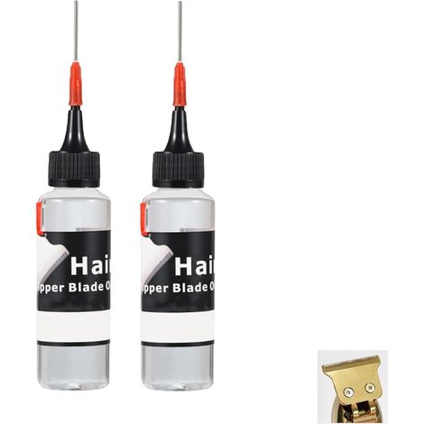 Lubricating Oil For Hair Clippers, Shaving Head Oil For Razors, Rust Protection, Suitable For Hair Clippers, 60 ml x 2 Pieces (1/5)