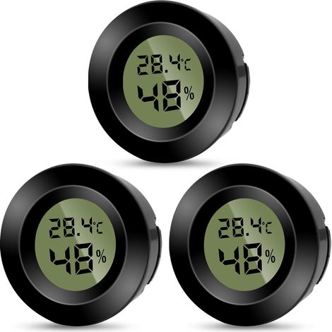 3PCS Hygromètre Numérique Thermomètre Intérieur Thermometre Frigo Digital, Thermomètre D'ambiance Moniteur de Température et Humidimètre à Haute Précision Capteur Humidité Température (1/5)