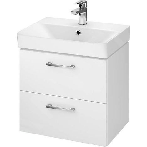 Cersanit Lara - Meuble avec lavabo, 46x49x35 cm, 2 tiroirs, blanc S801-321-DSM (1/3)