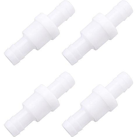 4pcs One-Way Check Valve Air Water Gas 10mm Plastic Check Valve Replacement for Water Treatment Air Purification (1/5)