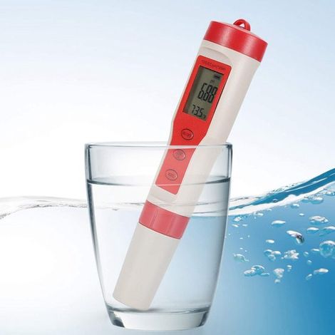 pH-mètre numérique multifonctionnel 4 en 1 (pH/EC/TDS/TEMP) pour tester la qualité de l'eau domestique, eau potable, bains, hydroponie et aquarium. (1/5)