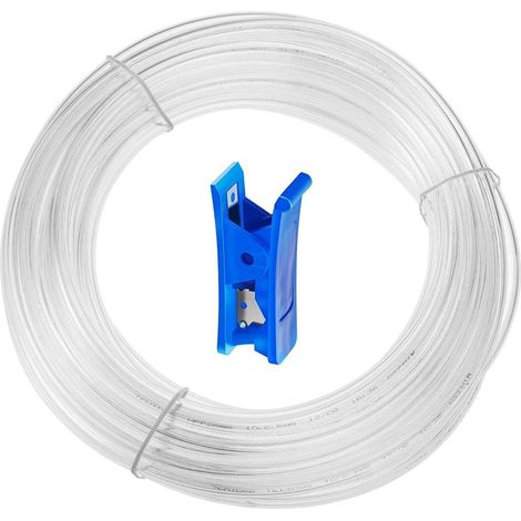 12 Meter Polyurethane Transparent Pneumatic Hose, PU Air Hose, 10mm OD x 0.8cm ID, Polyurethane PU Air Hose Kit, 1Pcs Hose Cutter (1/5)