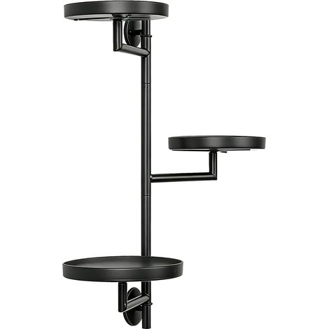 Rotierendes Pflanzenregal, Stilvoller 3-stufiger Metallhalter für Fenster-Innendekoration, 43,43 Cm Höhe (3 Tabletts) (1/5)