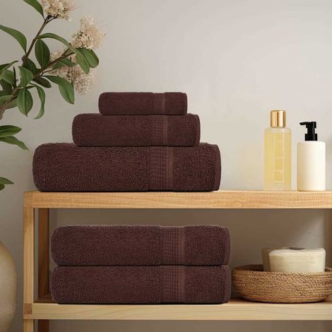 vidaXL Guest Towels "FROGN" 10 pcs Brown 30x50 cm 360 gsm (1/5)