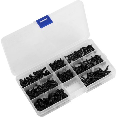 200-teiliges Set mit Werkzeugen und Zubehör für selbstschneidende Schrauben aus Kohlenstoffstahl mit Rundkopf (1/5)