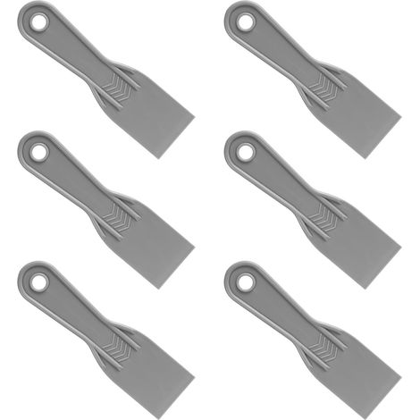 6pcs Grattoir en Plastique, Flexible Couteau à Enduire Accessoire de Grattoir Mural pour la Réparation le Rebouchage Rapiéçage Plâtrage et la Peinture(Gris) (1/5)