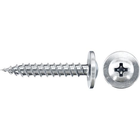 Vis pour connexion de profilés fischer 4,2x13 Tête ronde, zingué blanc, filetage total PH 1000 pièces