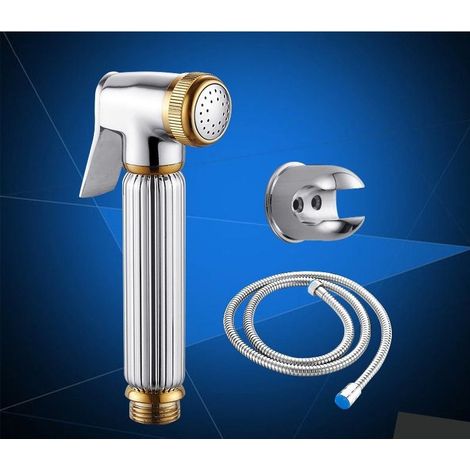 Druckbeaufschlagter Handbrausekopf aus Kupfer (Kopf Typ B + 1,5 m Handbrause + Aluminiumsockel) (1/5)