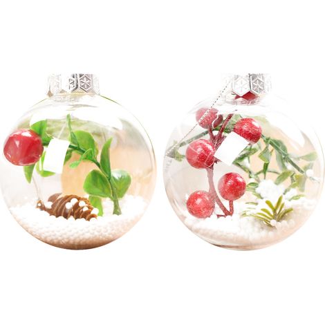 Boules décoratives à suspendre pour sapin de Noël, pour cadeau de Nouvel An, vacances, mariage, décoration d'intérieur (1/4)