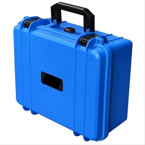Valise portable en plastique épais, étui rigide, boîte à outils grande capacité avec éponge bleue (1/5)