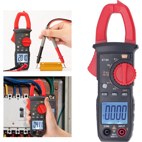 ST181 Intelligentes digitales Stromzangenmessgerät, hochpräzises Multimeter, AC/DC-Stromzangenmessgerät, Stromzangenmessgerät mit hintergrundbeleuchtetem Digitaldisplay (1/5)