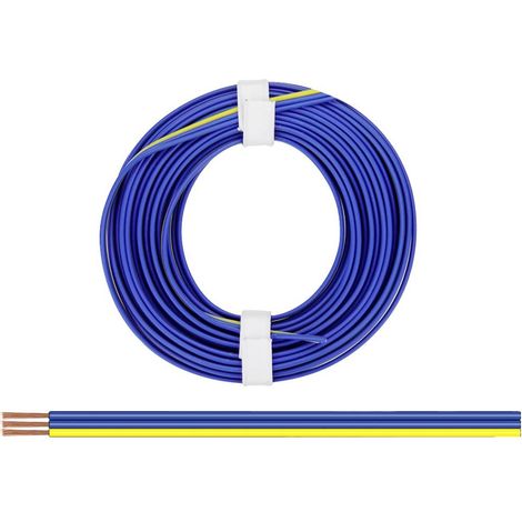 325-223 Fil de câblage 3 x 0.25 mm² bleu, jaune 5 m
