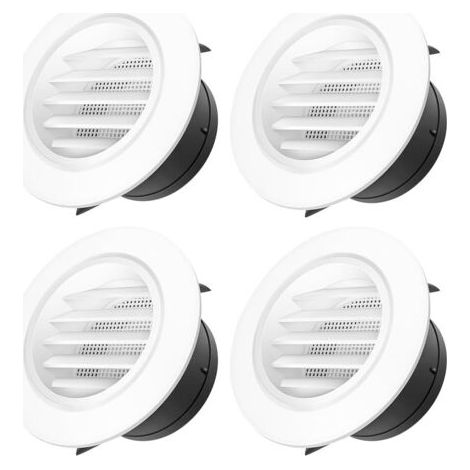 QORVA-Filet de barbecue rond en plastique blanc de 100 mm pour barbecue extérieur, anti-insectes