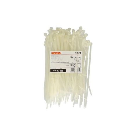 GEWISS GW52235 - Fascette Cablaggio Standard 3,6x150mm Incolore 100 Pezzi