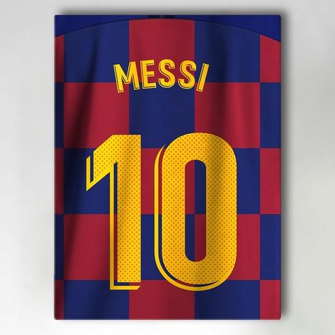Impression sur toile / Peinture - Messi - Barcelone - 40x30 cm - Toile (1/4)