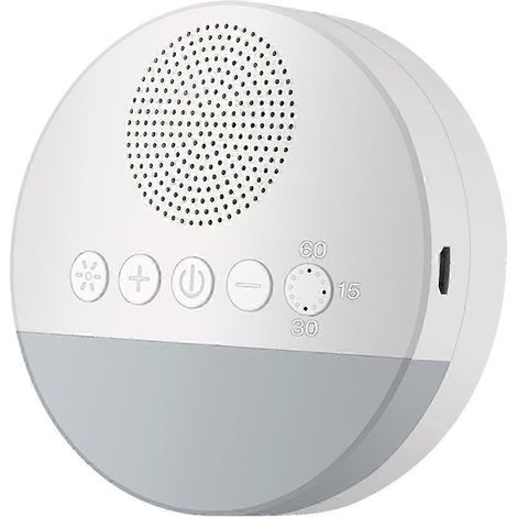Máquina de ruido blanco para bebés, recargable por USB, con apagado programado, reproductor de sonidos para dormir bebés, luz nocturna con temporizador y reproductor de ruido. (1/5)