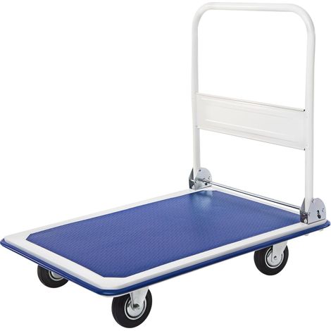 GOPLUS Carrello Pieghevole, Carrello della Piattaforma Portapacchi con 4 Ruote, Carrello di Trasporto a Mano, Carico Massimo 300 kg, 90x88x60 cm