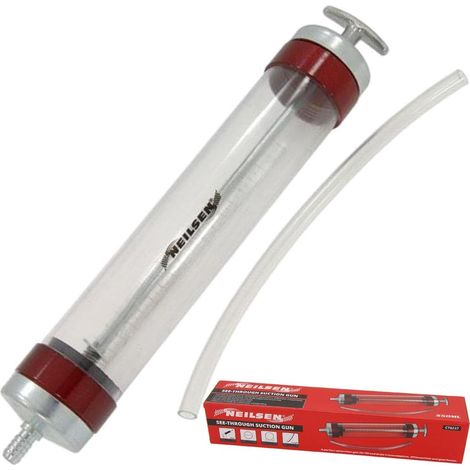 Neilsen See Through Suction Gun Oil Fluid Syringe Pump Extractor Gearbox 550ml