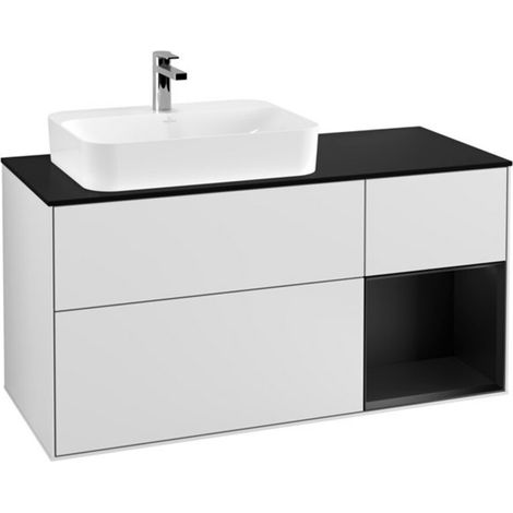 V&B Waschtischunterschrank Wandbeleuchtung Finion 120cm, Pl b m, Rg r bla m Lac, wh. m Lac (1/2)