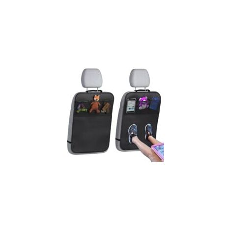Tapis de protection avec sac de rangement - Lot de 2 protections de siège arrière pour voiture, SUV, monospace ou camion - Accessoires de sécurité pour enfants - Protections intérieures universelles (1/4)