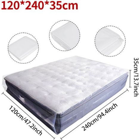 Sac d'emballage en plastique pour matelas,housse anti-poussière et anti-humidité,étui de protection pour maison - 120x240x35cm