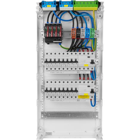 Tableau en saillie 4 x 12 modules Hager câblé Doktorvolt 6364