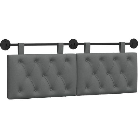Maison Exclusive - Tête de lit suspendue Gris foncé Tissu (1/5)