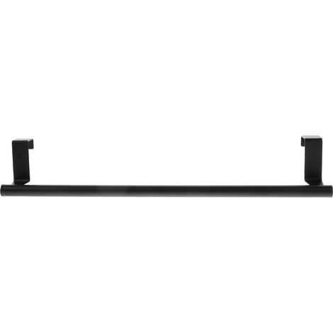 Porte-serviettes en acier inoxydable pour porte de placard, grand cuisine noir, barre suspension (1/5)
